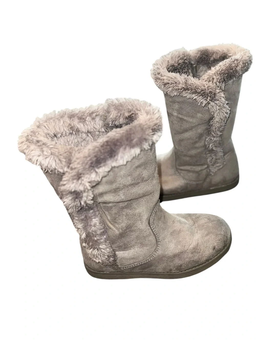 Cat & Jack Girl Hart Boots Faux Fur Faux Suede Size 13